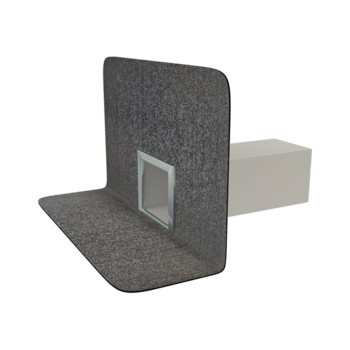 Squared through wall outlets with integrated bitumen sleeve Squared through wall outlets with integrated bitumen sleeve