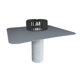 Extended single-wall roof outlets for cold roofs with integrated PVC sleeve Extended single-wall roof outlets for cold roofs with integrated PVC sleeve