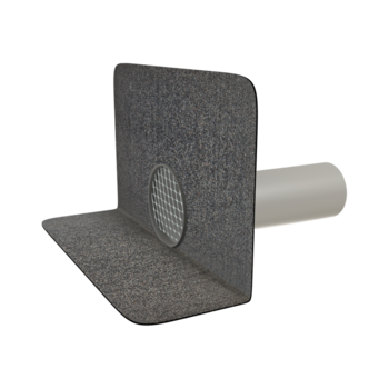 Round through wall outlets with integrated bitumen sleeve Round through wall outlets with integrated bitumen sleeve