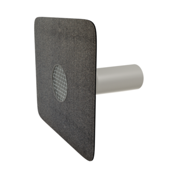 Round safety overflows with integrated bitumen sleeve Round safety overflows with integrated bitumen sleeve